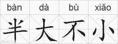 半大不小的拼音