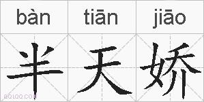 半天娇的拼音