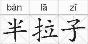 半拉子的拼音