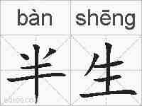 半生的拼音