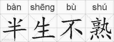 半生不熟的拼音