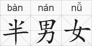 半男女的拼音