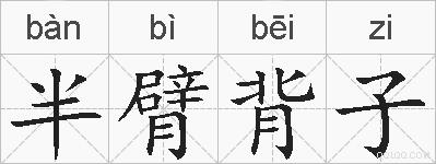 半臂背子的拼音