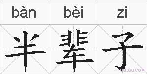 半辈子的拼音