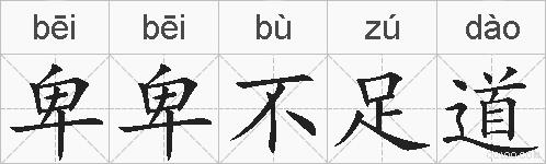 卑卑不足道的拼音