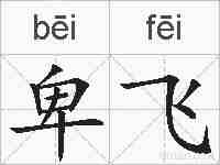卑飞的拼音