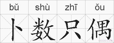 卜数只偶的拼音