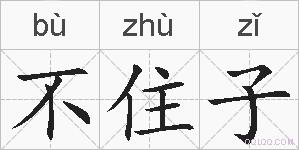不住子的拼音