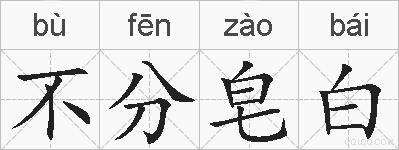 不分皂白的拼音