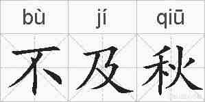 不及秋的拼音