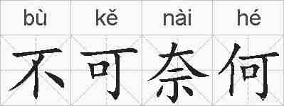 不可奈何的拼音