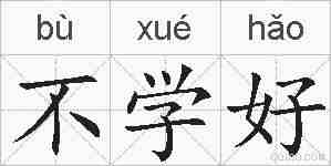 不学好的拼音
