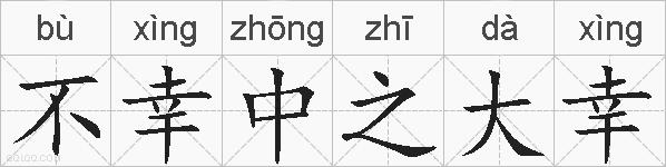 不幸中之大幸的拼音