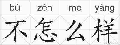 不怎么样的拼音