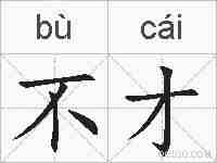 不才的拼音