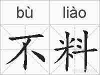 不料的拼音