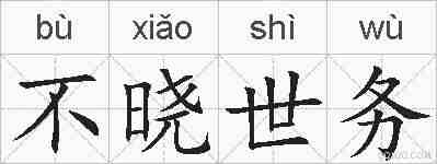 不晓世务的拼音