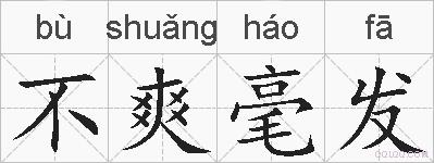 不爽毫发的拼音