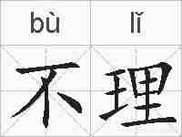 不理的拼音
