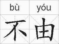 不由的拼音