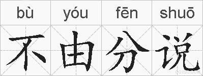 不由分说的拼音