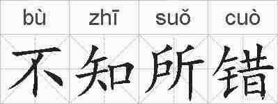 不知所错的拼音