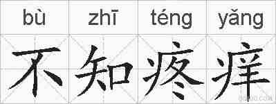 不知疼痒的拼音