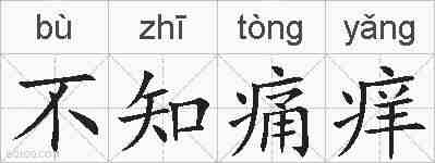 不知痛痒的拼音