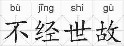 不经世故的拼音