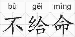 不给命的拼音