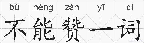 不能赞一词的拼音