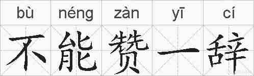 不能赞一辞的拼音
