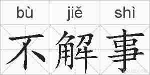 不解事的拼音