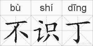 不识丁的拼音