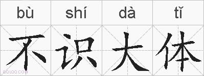 不识大体的拼音