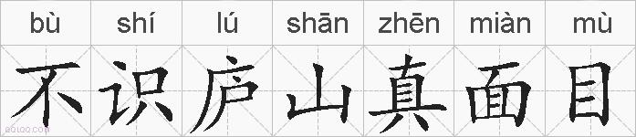 不识庐山真面目的拼音