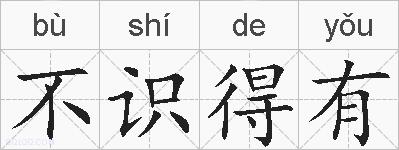 不识得有的拼音