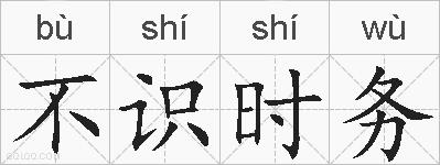 不识时务的拼音