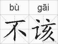 不该的拼音