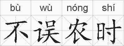 不误农时的拼音