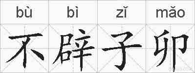 不辟子卯的拼音