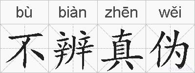 不辨真伪的拼音