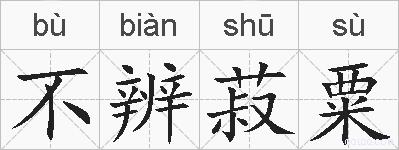 不辨菽粟的拼音