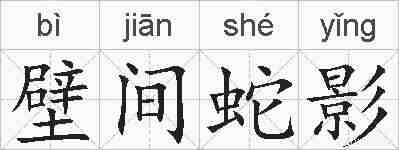 壁间蛇影的拼音