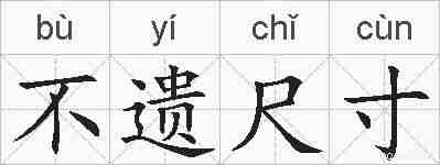 不遗尺寸的拼音