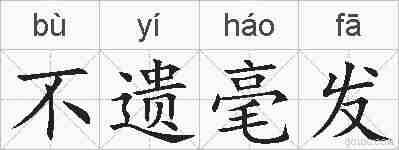 不遗毫发的拼音