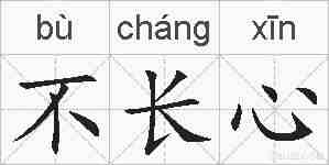 不长心的拼音