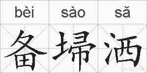 备埽洒的拼音