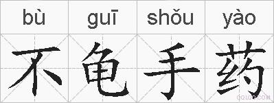 不龟手药的拼音