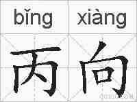 丙向的拼音